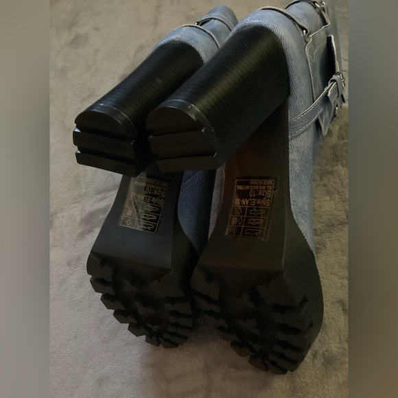 Yoki Denim Heel Booties New In Box - Picture 13 of 16